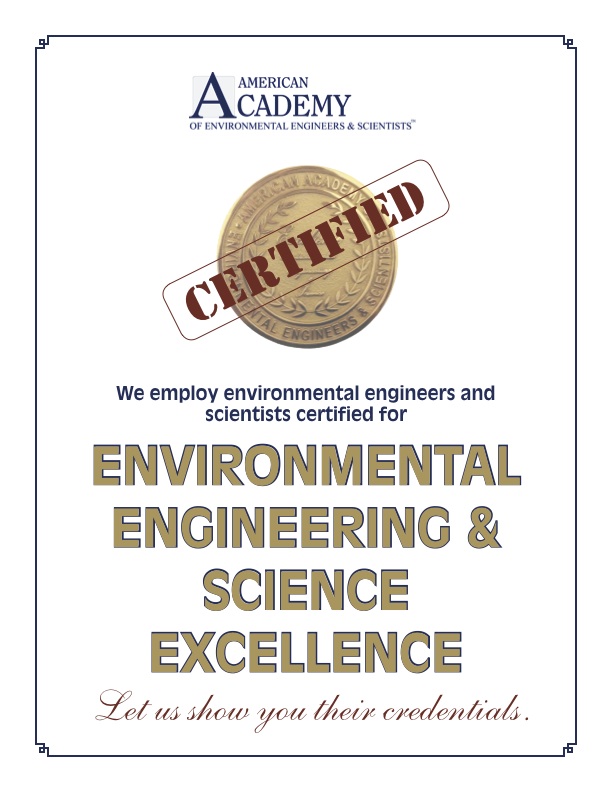 Environmental Engineering and Science Excellence Plaque