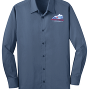 Men's Long Sleeve Shirt - Mid-Night Blue - KTA Embroidered Logo - S646