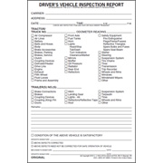 Detailed Driver Vehicle Inspection Report (DVIR), 2-Ply, Carbonless - 1854