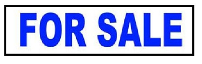 Blue FOR SALE Stock Rider Sign 