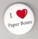 I 'heart' Paper Boxes pin