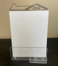 Flyer Stand with One Card Holder - House Logo at top
