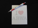 I ♥ ABWA notepad and pen set