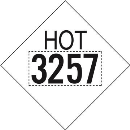 Hazardous Material VNL 3257 Elevated Temperature Liquid HOT Marking(3573)
