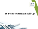 18 Steps to Remain Self- Op